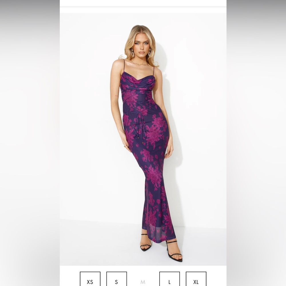 BEST BITS MESH MAXI DRESS PURPLE